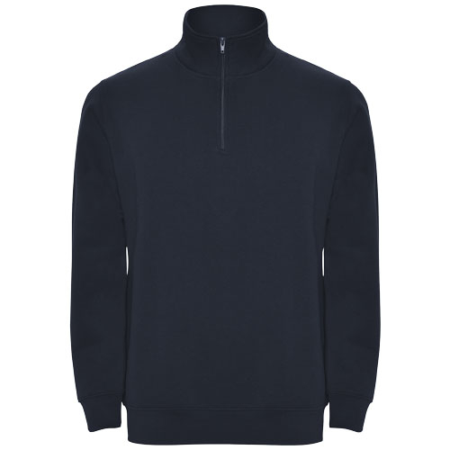 Pull zippé promotionnel unisexe 280gr Aneto ROLY Bleu marine